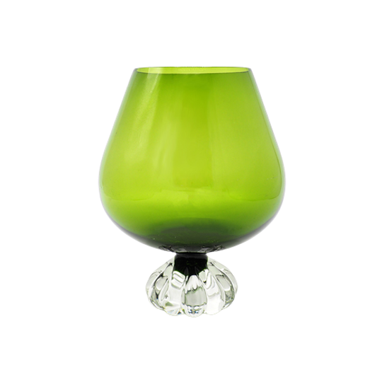 Aseda Groen Glazen Glas Kom Op Voet 1