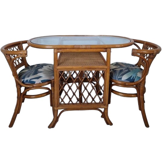 Rotan Bohemian Vintage Bistro Setje Bamboe 1