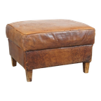 Stoere Hocker Gemaakt Van Schapenleer thumbnail 1