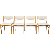 F.D.B Møbler Denmark Set Van 4 Vintage Stoelen