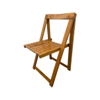 Aldo Jacober - Folding Chair Model ‘Trieste’ - Bazzani Italy - Light Oak (Wood Grain) thumbnail 1