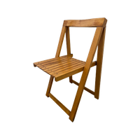 Aldo Jacober - Folding Chair Model ‘Trieste’ - Bazzani Italy - Light Oak (Wood Grain)