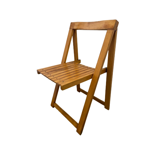 Aldo Jacober - Folding Chair Model ‘Trieste’ - Bazzani Italy - Light Oak (Wood Grain)
