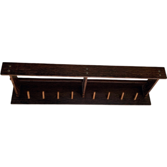 Wandkapstok Met Legrek Wengé Teak Haakjes Ongemerkt 1