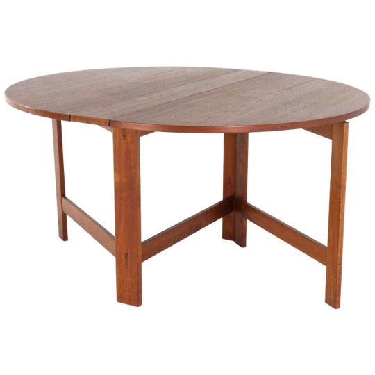 Deense Teak Inklapbare ´drop ´leaf´ Eettafel ´skovlund´ Vintage 1