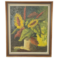 H. Verdijck - Stilleven Met Zonnebloemen