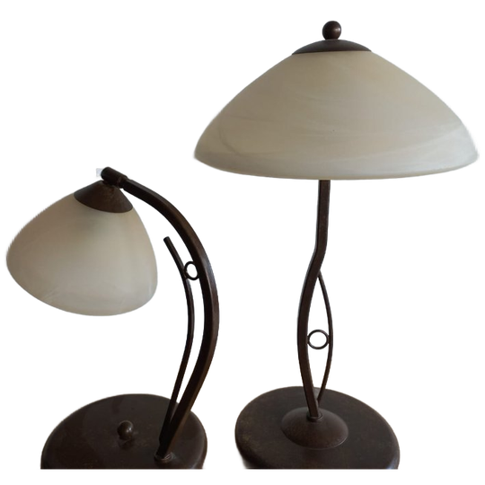 Set Klassieke Tafellampen Bolzano Bruin 1