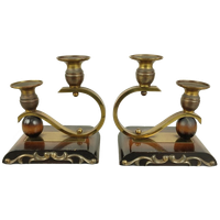 Duo Art Deco Kandelaars