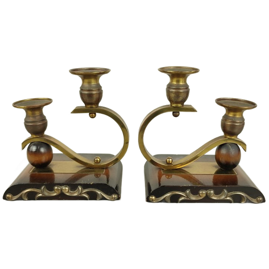 Duo Art Deco Kandelaars 1