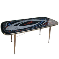 Vintage / Retro Bijzet Tafel 4 Poot Mozaïek Patroon