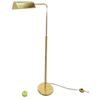 Regency Vloerlamp Messing Verstelbaar Leeslamp Italy ’70 thumbnail 1