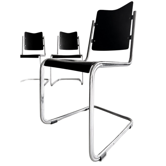 4x Tecta B11 Cantilever Stoelen Design Jean Prouve 1