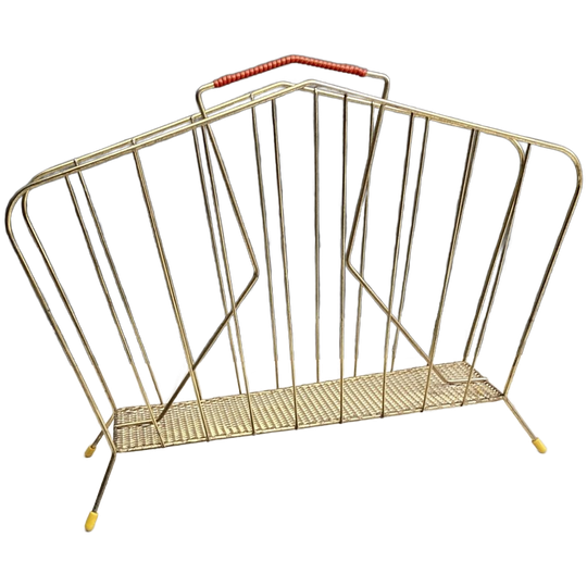 Brass Magazine Rack 1960s 1