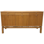 Retro Dressoir Lichtteak Berken Fineer Tv Kast Wandkast thumbnail 1