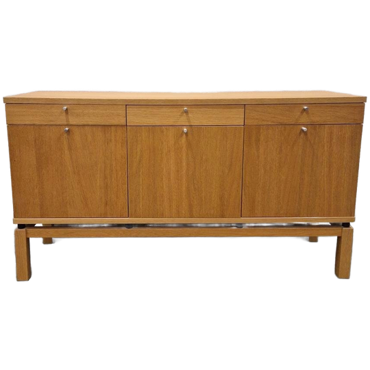 Retro Dressoir Lichtteak Berken Fineer Tv Kast Wandkast 1