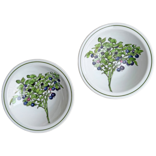 2 Vintage IKEA Midsommar Schaaltjes Met Bosbessen Marguerite Walfridson 1