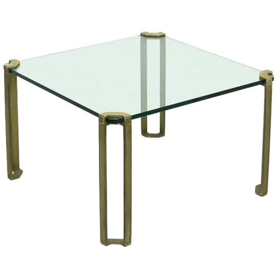 Brass And Glass Coffee Table By Peter Ghyczy 1970s 1