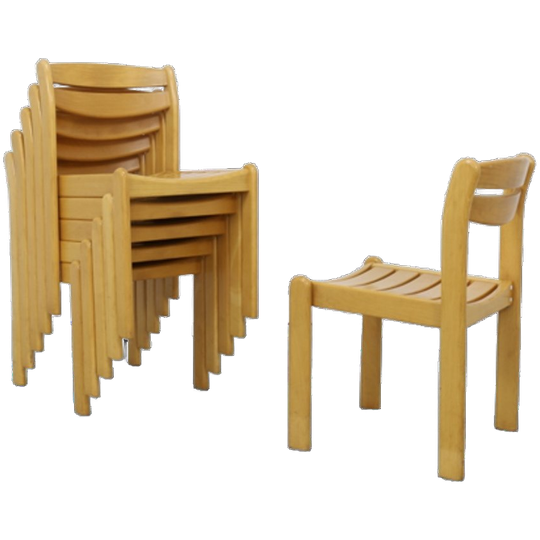 6x Vintage Eetkamerstoel Casala 1970s 1