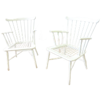 Vintage Fauteuil Borge Mogensen Jaren 50 Spijlenstoel