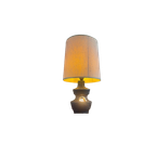 Brutalist Keramiek Tafellamp / Lamp / Vloerlamp / Zware Blauwe Jaren 60-70 Grove Klei Dubbele Lam thumbnail 1