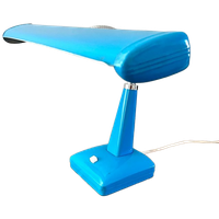 Fel Blauwe Vintage Mid Century Glamor Bureaulamp Uit Japan