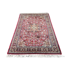 Perzisch Sarough Vloerkleed Donkerrood 155X230Cm - Vintage Tapijt - Rood Beige Blauw - Reliving thumbnail 1