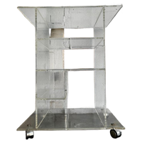 Vintage Plexiglas Meubel / Audiomeubel / Cart