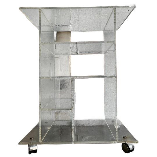 Vintage Plexiglas Meubel / Audiomeubel / Cart 1