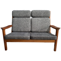 Teak 2 Seat Sofa By Juul Kristensen For Glostrup Denmark
