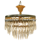 Kroonluchter Vintage Kristallen Hollywood Regency Hanglamp 2 thumbnail 1