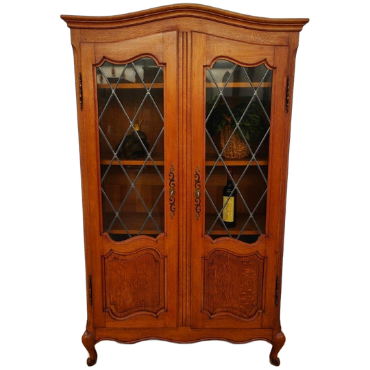 Vintage Queen Ann Kast Vitrinekast Buffetkast Boekenkast 702 1