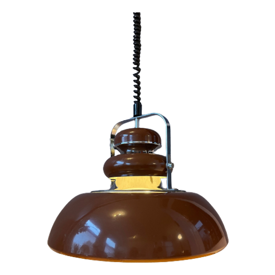 Bruine Anvia Space Age Hanglamp Uit Het Midden Van De Eeuw 1