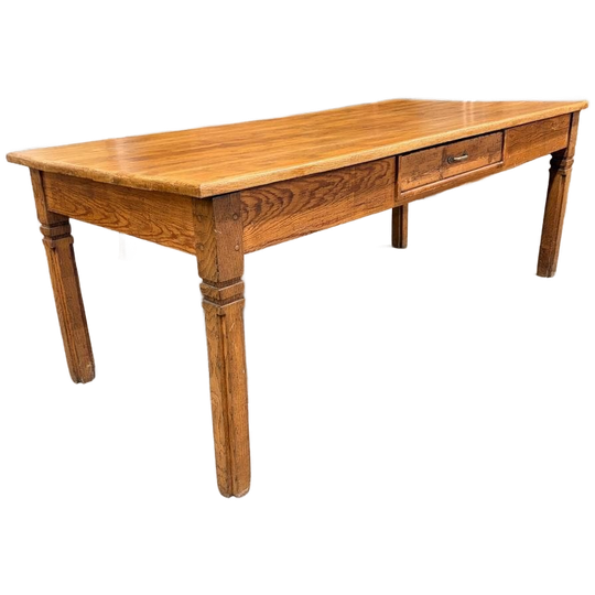 Vintage Massief Houten Eettafel / Boerentafel 1