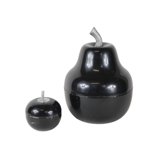 Ca. 1960’s - Aluminium - Champagne Bucket / Ice Bucket In The Shape Of A Pear With Matching Apple 1