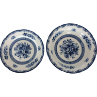 Twee Vintage Diepe Japanse Borden Van Blue Rose Fijne China