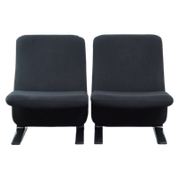 Zwarte Vintage Design Fauteuils Van Pierre Paulin Voor Artifort Concorde Model F780, Set Van 2