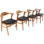 Set 4 Erik Kirkegaard Hong Mobelfabrik Stoel Stoelen Vintage thumbnail 1