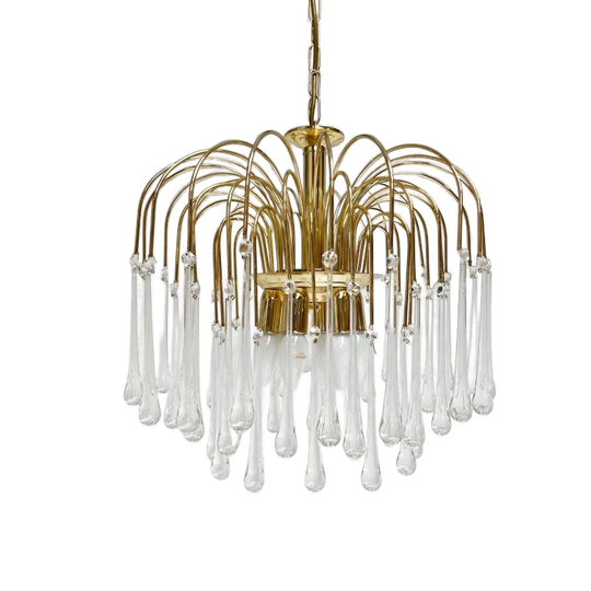 Xl Waterval Kroonluchter Van Muranoglas, 1970's 1