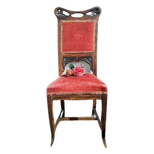 Antieke Modernisme Stoel / Spaanse Art Nouveau Stoel (Ca1890) / Modernismo Chair