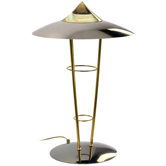 Space Age Herda Tafellamp – Chroom & Messing – Jaren ’80 1