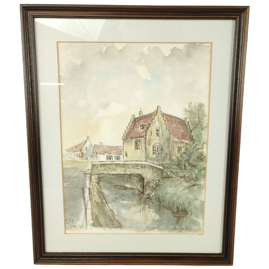 Georges Tahon - Aquarel - Hoeve Regio Veurne 1
