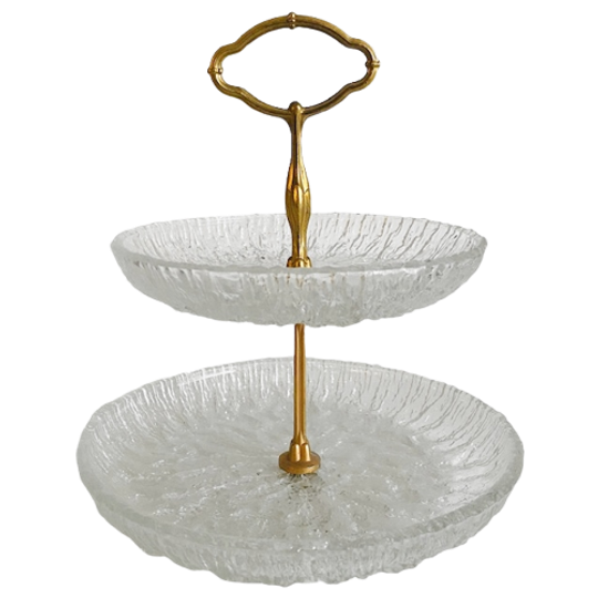 Vintage Etagère Kristal Goud Hollywood Regency 1