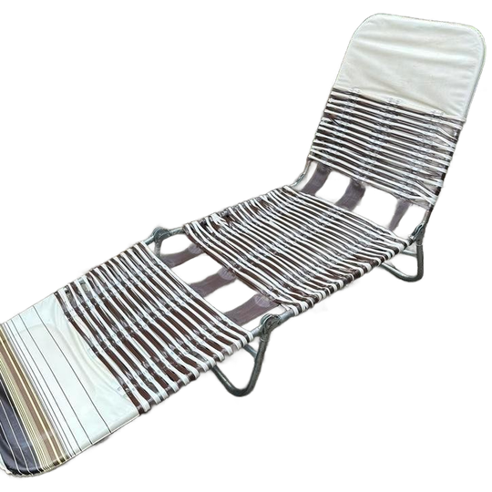 Vintage Opvouwbare Lounge Stoel Zwembad Vinyl 1