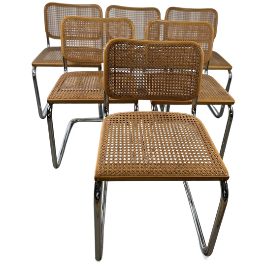 Set Of 6 Cesca Chairs By Marcel Breuer For Gavina, 1960s 1