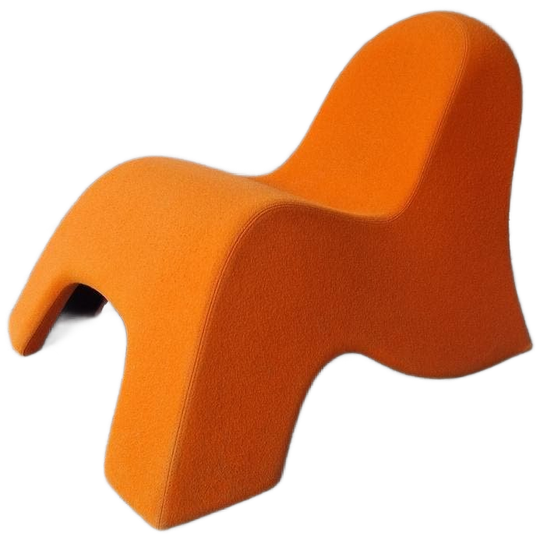 Vintage Fauteuil Oranje Retro Stoel Max Design 1