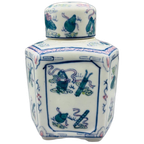 Chinees Pastel Porselein Gemberpot Theebus 60's thumbnail 1