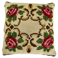 Vintage Smyrna Kussen Bloem