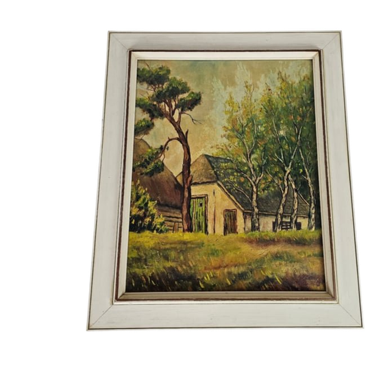 Landschap - Olieverf Op Doek - W. Boomstra - 1960's 1