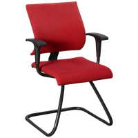 Ahrend 240 Vergaderstoel, Bordeaux Rood, Sledeframe