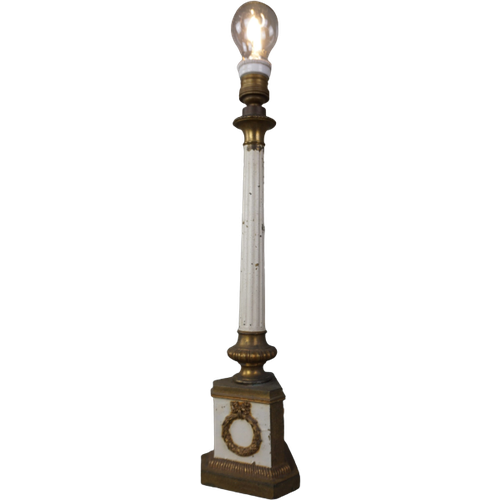 Prachtige Antieke Zuilvormige Lamp